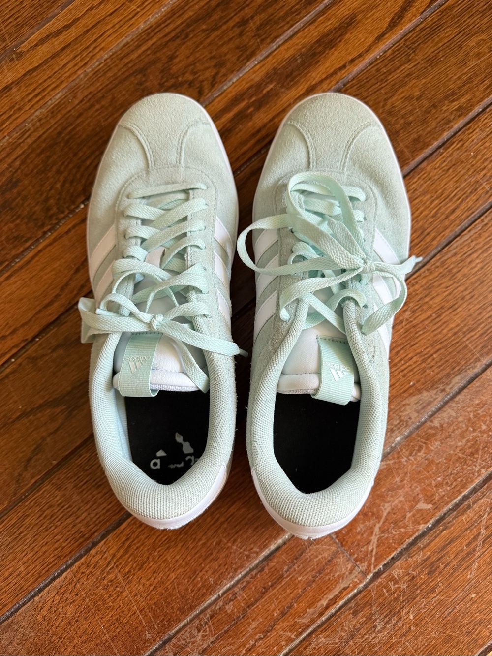adidas Women's Minty Green Lace-Up Sneakers